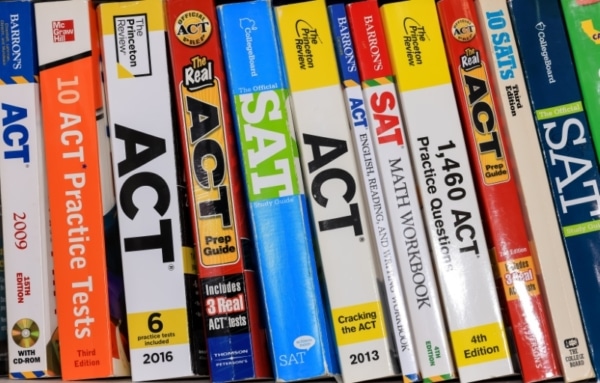 SAT and ACT test prep books